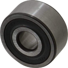 SKF - 10mm Bore Diam, 30mm OD, Double Seal Angular Contact Radial Ball Bearing - 14mm Wide, 2 Rows, Round Bore, 4,300 Lb Static Capacity, 7,610 Lb Dynamic Capacity - Industrial Tool & Supply