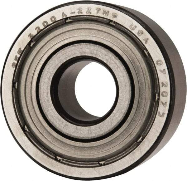 SKF - 10mm Bore Diam, 30mm OD, Double Shield Angular Contact Radial Ball Bearing - 14mm Wide, 2 Rows, Round Bore, 4,300 Lb Static Capacity, 7,610 Lb Dynamic Capacity - Industrial Tool & Supply
