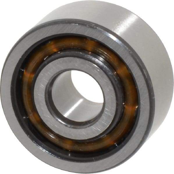 SKF - 10mm Bore Diam, 30mm OD, Open Angular Contact Radial Ball Bearing - 14mm Wide, 2 Rows, Round Bore, 4,300 Lb Static Capacity, 7,610 Lb Dynamic Capacity - Industrial Tool & Supply