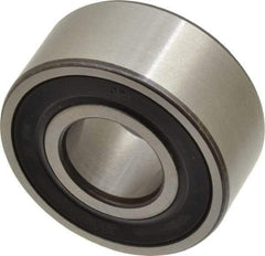SKF - 17mm Bore Diam, 40mm OD, Double Seal Angular Contact Radial Ball Bearing - 17.5mm Wide, 2 Rows, Round Bore, 8,800 Lb Static Capacity, 14,300 Lb Dynamic Capacity - Industrial Tool & Supply