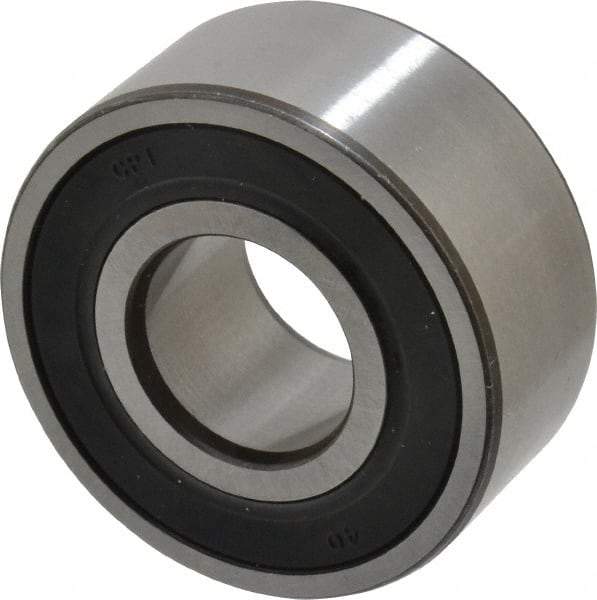 SKF - 17mm Bore Diam, 40mm OD, Double Seal Angular Contact Radial Ball Bearing - 17.5mm Wide, 2 Rows, Round Bore, 8,800 Lb Static Capacity, 14,300 Lb Dynamic Capacity - Industrial Tool & Supply