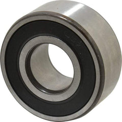 SKF - 20mm Bore Diam, 47mm OD, Double Seal Angular Contact Radial Ball Bearing - 20.6mm Wide, 2 Rows, Round Bore, 12,000 Lb Static Capacity, 19,000 Lb Dynamic Capacity - Industrial Tool & Supply