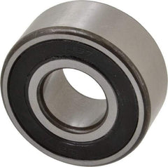 SKF - 20mm Bore Diam, 47mm OD, Double Seal Angular Contact Radial Ball Bearing - 20.6mm Wide, 2 Rows, Round Bore, 12,000 Lb Static Capacity, 19,000 Lb Dynamic Capacity - Industrial Tool & Supply