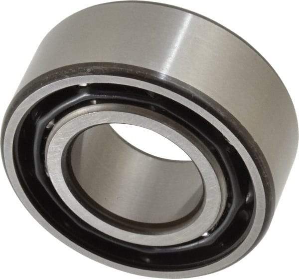 SKF - 25mm Bore Diam, 52mm OD, Open Angular Contact Radial Ball Bearing - 20.6mm Wide, 2 Rows, Round Bore, 14,300 Lb Static Capacity, 20,800 Lb Dynamic Capacity - Industrial Tool & Supply
