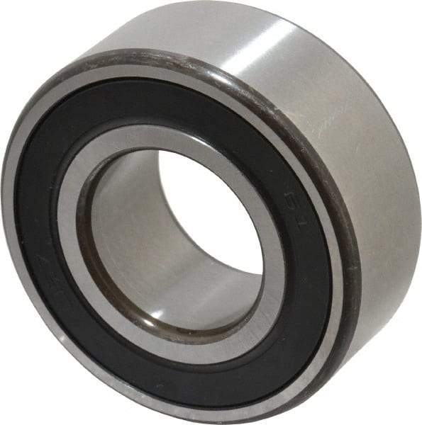 SKF - 25mm Bore Diam, 52mm OD, Double Seal Angular Contact Radial Ball Bearing - 20.6mm Wide, 2 Rows, Round Bore, 14,300 Lb Static Capacity, 20,800 Lb Dynamic Capacity - Industrial Tool & Supply