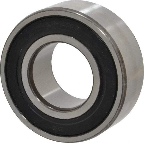 SKF - 30mm Bore Diam, 62mm OD, Double Seal Angular Contact Radial Ball Bearing - 23.8mm Wide, 2 Rows, Round Bore, 20,800 Lb Static Capacity, 28,600 Lb Dynamic Capacity - Industrial Tool & Supply