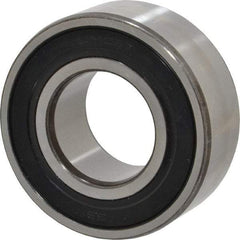 SKF - 30mm Bore Diam, 62mm OD, Double Seal Angular Contact Radial Ball Bearing - 23.8mm Wide, 2 Rows, Round Bore, 20,800 Lb Static Capacity, 28,600 Lb Dynamic Capacity - Industrial Tool & Supply