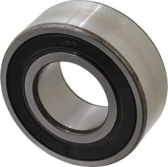 SKF - 35mm Bore Diam, 72mm OD, Double Seal Angular Contact Radial Ball Bearing - 27mm Wide, 2 Rows, Round Bore, 27,500 Lb Static Capacity, 37,700 Lb Dynamic Capacity - Industrial Tool & Supply