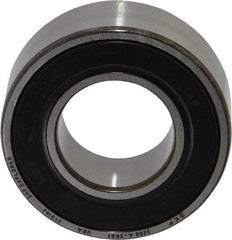 SKF - 40mm Bore Diam, 80mm OD, Double Seal Angular Contact Radial Ball Bearing - 30.2mm Wide, 2 Rows, Round Bore, 34,000 Lb Static Capacity, 44,900 Lb Dynamic Capacity - Industrial Tool & Supply