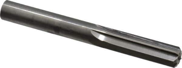 Hertel - 0.441" Solid Carbide 6 Flute Chucking Reamer - Straight Flute, 0.441" Straight Shank, 1-3/8" Flute Length, 4" OAL - Industrial Tool & Supply