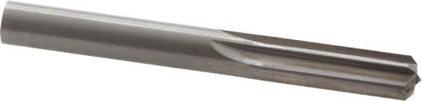 Hertel - 0.442" Solid Carbide 6 Flute Chucking Reamer - Straight Flute, 0.442" Straight Shank, 1-3/8" Flute Length, 4" OAL - Industrial Tool & Supply