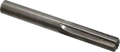 Hertel - 0.445" Solid Carbide 6 Flute Chucking Reamer - Straight Flute, 0.445" Straight Shank, 1-3/8" Flute Length, 4" OAL - Industrial Tool & Supply