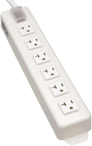 Tripp-Lite - 6 Outlets, 120 VAC15 Amps, 15' Cord, Power Outlet Strip - Keyhole, Tab Mount, 5-15/20R NEMA Configuration, 13-3/4" Strip - Industrial Tool & Supply