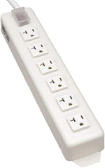 Tripp-Lite - 6 Outlets, 120 VAC15 Amps, 15' Cord, Power Outlet Strip - Keyhole, Tab Mount, 5-15/20R NEMA Configuration, 13-3/4" Strip - Industrial Tool & Supply