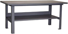 Jamco - 72 Wide x 36" Deep x 34" High, Steel Work Table - Flat Top, Fixed Legs, Gray - Industrial Tool & Supply