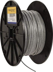 Value Collection - 3/32" x 1/16" Diam, Aircraft Cable - 480 Lb Breaking Strength, 7 x 7 Strand Core, Vinyl Coating - Industrial Tool & Supply