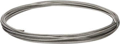 Value Collection - 1/4" x 3/16" Diam, Aircraft Cable - 4,200 Lb Breaking Strength, 7 x 19 Strand Core, Vinyl Coating - Industrial Tool & Supply