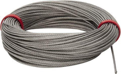 Value Collection - 1/16" Diam, Aircraft Cable - 480 Lb Breaking Strength, 7 x 7 Strand Core - Industrial Tool & Supply
