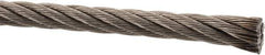 Value Collection - 5/16" Diam, Aircraft Cable - 9,000 Lb Breaking Strength, 7 x 19 Strand Core - Industrial Tool & Supply