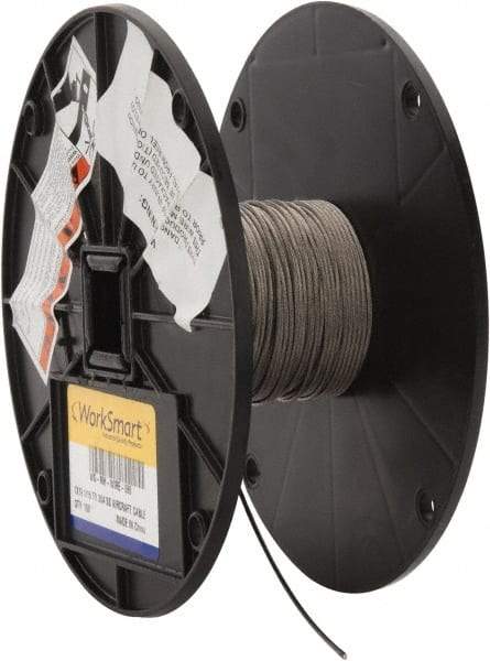Value Collection - 1/16" Diam, Aircraft Cable - 500 Lb Breaking Strength, 1 x 19 Single Strand - Industrial Tool & Supply