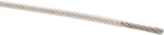 Value Collection - 1/8" x 3/32" Diam, Aircraft Cable - 920 Lb Breaking Strength, 7 x 7 Strand Core, Nylon Coating - Industrial Tool & Supply