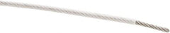 Value Collection - 3/32" x 1/16" Diam, Aircraft Cable - 480 Lb Breaking Strength, 7 x 7 Strand Core, Nylon Coating - Industrial Tool & Supply