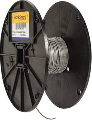 Value Collection - 1/16" x 3/64" Diam, Aircraft Cable - 270 Lb Breaking Strength, 7 x 7 Strand Core, Nylon Coating - Industrial Tool & Supply