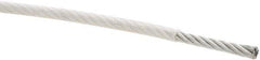 Value Collection - 5/16" x 1/4" Diam, Aircraft Cable - 7,000 Lb Breaking Strength, 7 x 19 Strand Core, Nylon Coating - Industrial Tool & Supply