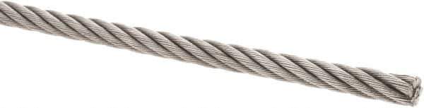 Value Collection - 5/16" Diam, Steel Wire Rope - 7,660 Lb Breaking Strength, 6 x 19 IWRC - Industrial Tool & Supply