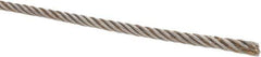 Value Collection - 3/16" Diam, Steel Wire Rope - 2,770 Lb Breaking Strength, 6 x 19 IWRC - Industrial Tool & Supply