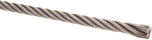 Value Collection - 3/8" Diam, Steel Wire Rope - 11,800 Lb Breaking Strength, 6 x 37 IWRC - Industrial Tool & Supply