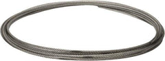 Value Collection - 5/16" Diam, Galvanized Steel Wire Rope - 9,800 Lb Breaking Strength, 7 x 19 Strand Core - Industrial Tool & Supply