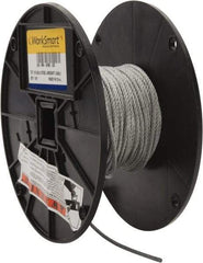 Value Collection - 1/8" Diam, Aircraft Cable - 1,700 Lb Breaking Strength, 7 x 7 Strand Core - Industrial Tool & Supply