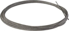Value Collection - 1/4" Diam, Aircraft Cable - 6,100 Lb Breaking Strength, 7 x 7 Strand Core - Industrial Tool & Supply