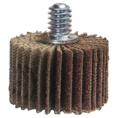 1″ × 1″ × 1/4″-20 Super Finish Flap Wheel 180 Grit Aluminum Oxide - Industrial Tool & Supply