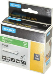 Dymo - 5" Wide x 216" Long, Green Vinyl Label Printer Cartridge - For RHINO 1000, 3000, 4200, 5000, 5200,6000, 6500 - Industrial Tool & Supply