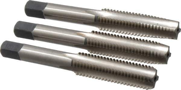 Cleveland - M12x1.75, 4 Flute, Bottoming, Plug & Taper, Bright Finish, High Speed Steel Tap Set - Right Hand Cut, 1.66" Thread Length, Series 1004 - Industrial Tool & Supply