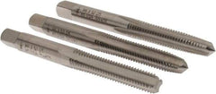 Cleveland - M6x1.00, 4 Flute, Bottoming, Plug & Taper, Bright Finish, High Speed Steel Tap Set - Right Hand Cut, 0.63" Thread Length, Series 1004 - Exact Industrial Supply