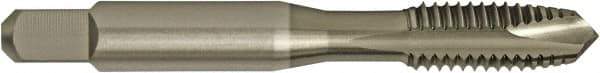 Cleveland - M8x1.25, 2 Flute, TiCN Finish, High Speed Steel Spiral Point Tap - Plug Chamfer, Right Hand Thread, 0.69" Thread Length, 2B Class of Fit, Series 1011TICN - Exact Industrial Supply