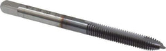 Cleveland - M5x0.80, 2 Flute, TiCN Finish, High Speed Steel Spiral Point Tap - Plug Chamfer, Right Hand Thread, 1/2" Thread Length, 2B Class of Fit, Series 1011TICN - Exact Industrial Supply