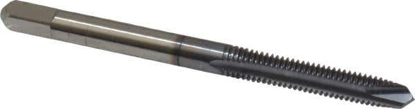 Cleveland - M4x0.70, 2 Flute, TiCN Finish, High Speed Steel Spiral Point Tap - Plug Chamfer, Right Hand Thread, 0.38" Thread Length, 2B Class of Fit, Series 1011TICN - Exact Industrial Supply