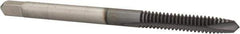 Cleveland - #6-32, 2 Flute, TiCN Finish, High Speed Steel Spiral Point Tap - Plug Chamfer, Right Hand Thread, 0.38" Thread Length, 2B Class of Fit, Series 1011TICN - Exact Industrial Supply