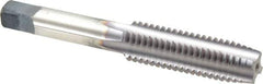 Cleveland - 1/2-13 UNC 2B 4 Flute TiCN Finish High Speed Steel Straight Flute Standard Hand Tap - Plug, Right Hand Thread, 0.94" Thread Length, H3 Limit, Oversize - Exact Industrial Supply