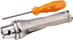 Kennametal - 81mm Max Drill Depth, 3xD, 1-1/16" Diam, Indexable Insert Drill - 2 Inserts, 1.5748" Shank Diam, KM40 Modular Connection Shank - Industrial Tool & Supply