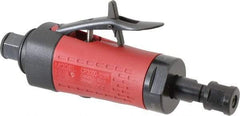 Chicago Pneumatic - 1/4" Collet, Straight Handle, Straight Air Die Grinder - 25,000 RPM, Rear Exhaust, 197 CFM, 0.4 hp, 6.21 bar, 1/4 NPT - Industrial Tool & Supply