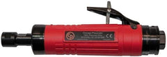 Chicago Pneumatic - 1/4" Collet, Straight Handle, Straight Air Die Grinder - 24,000 RPM, Rear Exhaust, 31.79 CFM, 0.8 hp, 6.21 bar, 3/8 BSP - Industrial Tool & Supply