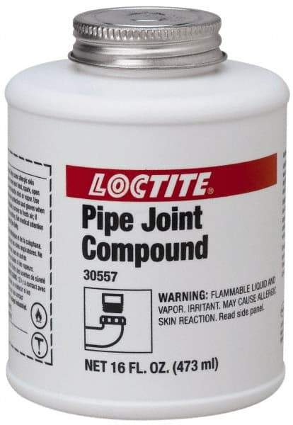 Loctite - 16 Fluid Ounce Brush Top Can, Medium Strength Brown Chemical Pipe Thread Sealant - Series 5117 - Industrial Tool & Supply