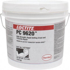 Loctite - 128 Fluid Ounce Container, Gray, Tub Magnesium Phosphate Construction Adhesive - Series Magna-Grout, 15 to 22 min Fixture Time, Indoor, Outdoor - Industrial Tool & Supply