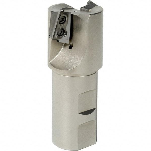 Iscar - 1-1/4" Cut Diam, 0.709" Max Depth of Cut, 1-1/4" Shank Diam, 4" OAL, Indexable Square Shoulder End Mill - HP AD.. 1906.. Inserts, Weldon Shank, 90° Lead Angle, Through Coolant, Series Heliplus - Industrial Tool & Supply