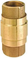 Strataflo - 2-1/2" Brass Check Valve - Inline, FNPT x FNPT, 200 WOG - Industrial Tool & Supply
